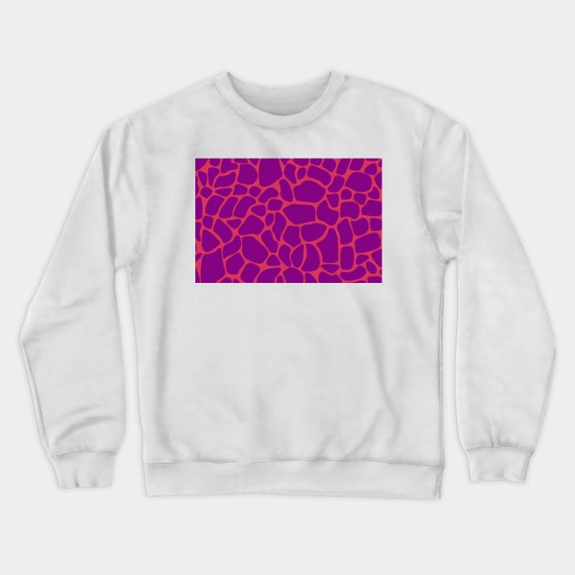 Giraffe Print Pink and Purple Crewneck Sweatshirt by BeastieToyz
